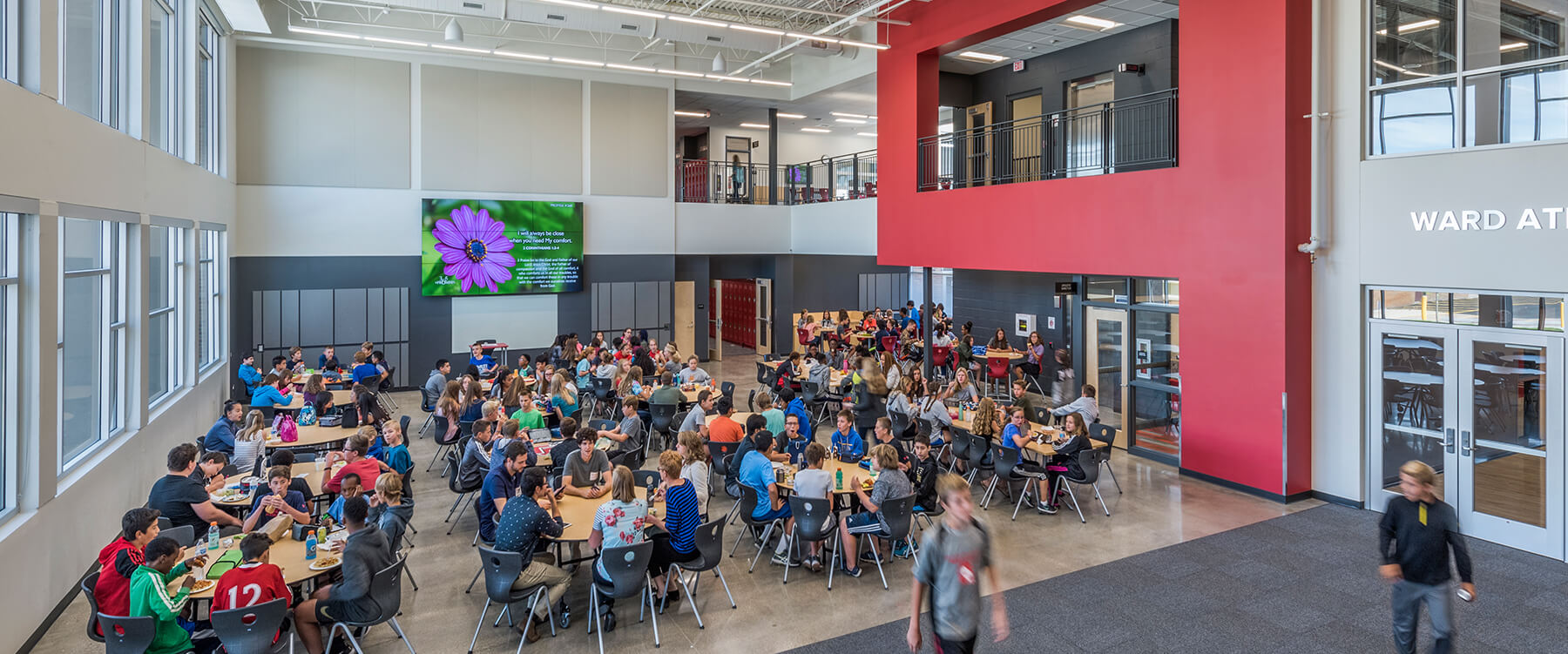 Timothy Christian Middle School Lunchroom and gathering space