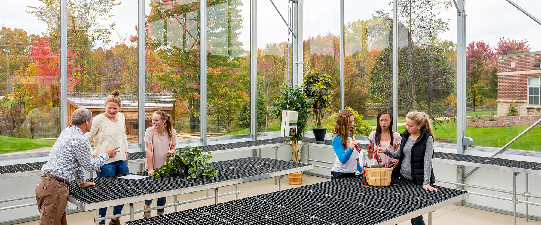 Ada Christian Integrated Outdoor Education greenhouse lesson